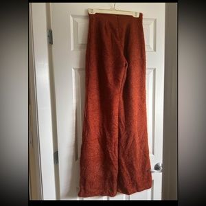Fuzzy wide length pants size medium